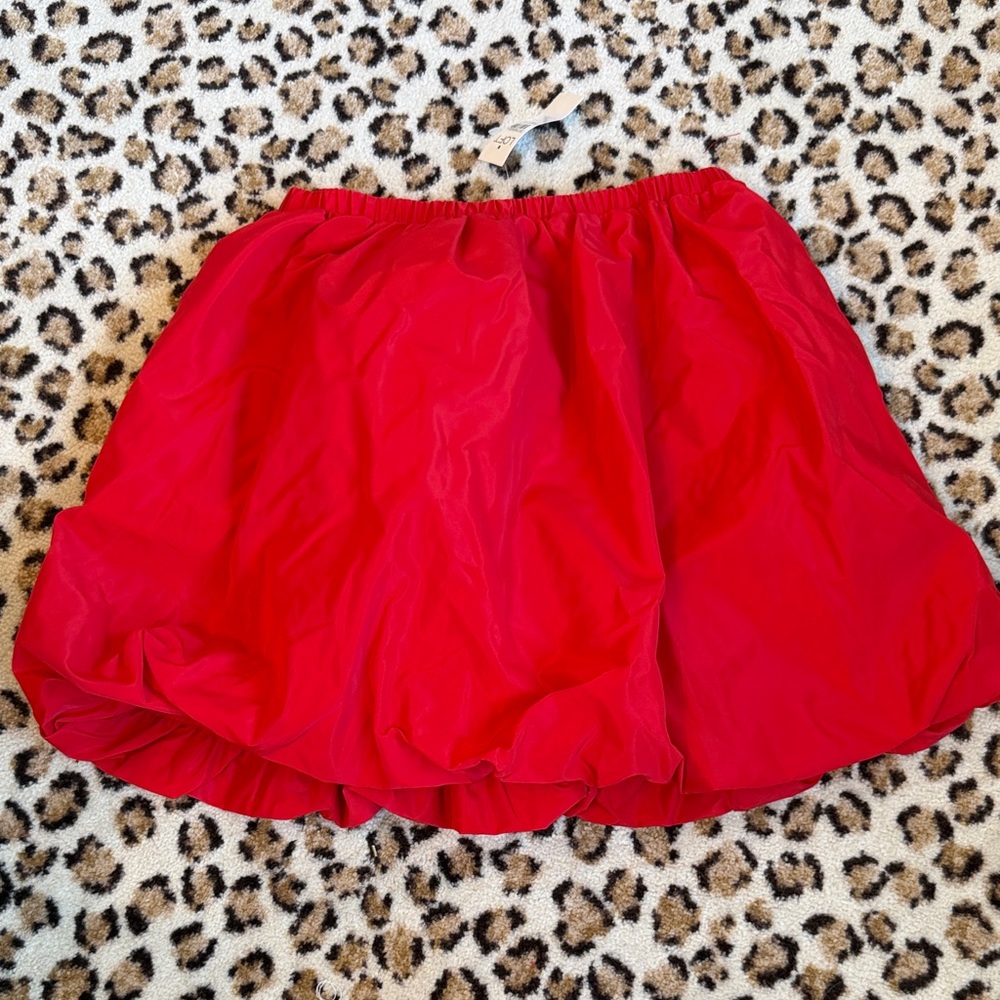 LOFT Bold Red Bubble skirt